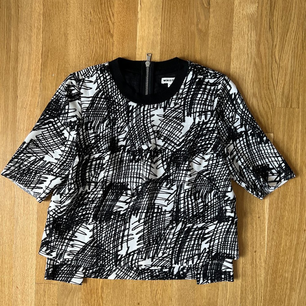 Whistles Black and White Top